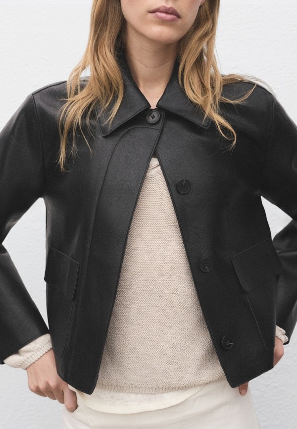 Mango Куртка кожаная - SABINA - фото 4