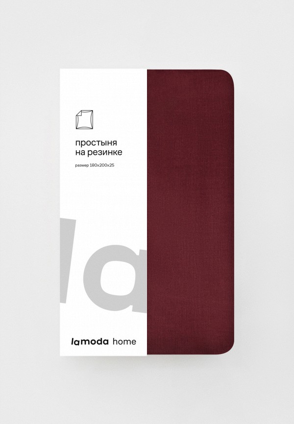 Lamoda Home Простыня Евро - 180х200х25 см, Сатин - фото 4