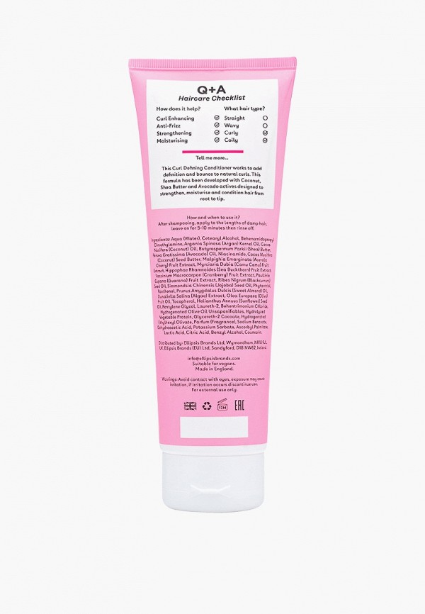 Q+A Кондиционер для волос - укрепляющий, для вьющихся волос - фото 2