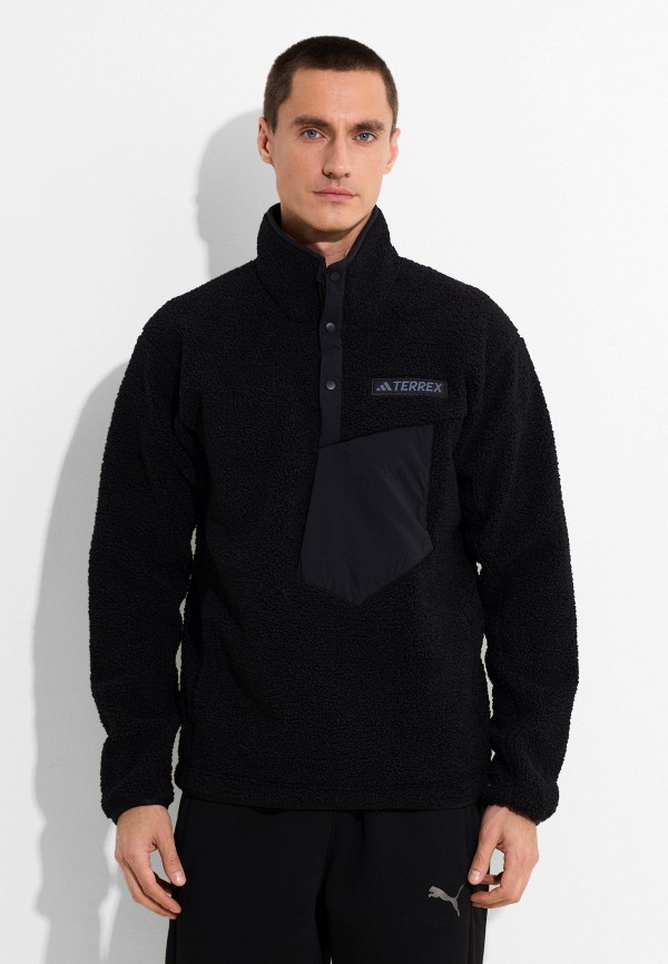 Олимпийка adidas XPL PILE SNAP, цвет: черный, RTLAEP899201