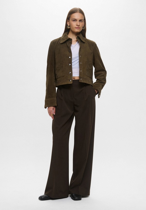 Mango Куртка кожаная - BISCUIT - фото 2