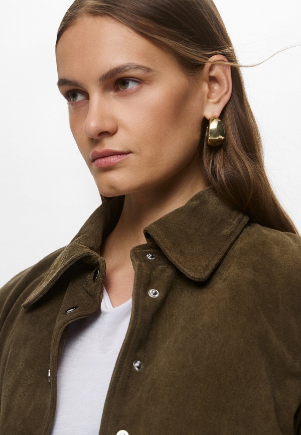 Mango Куртка кожаная - BISCUIT - фото 5