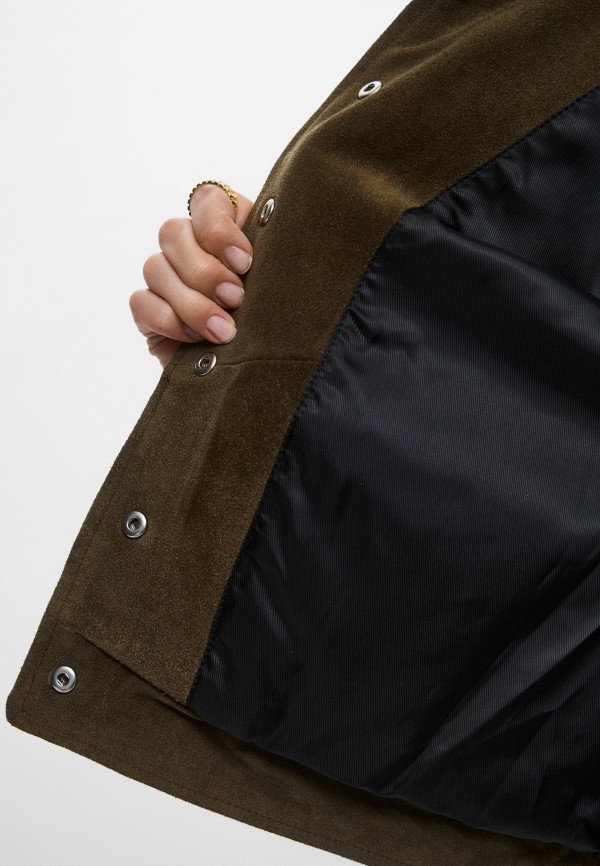 Mango Куртка кожаная - BISCUIT - фото 6