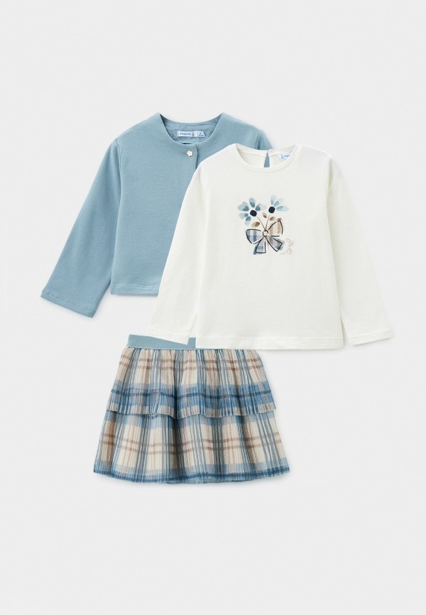 Mayoral Кардиган, лонгслив и юбка - фото 1