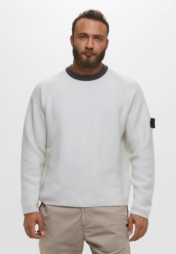 最終セール中！！STONE  ホワイト トレーナー Джемпер Stone Island, цвет: белый, RTLAES367001 — купить в