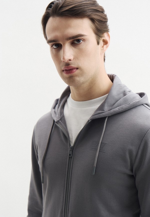 EA7 Толстовка - TRAIN LOGO SERIES M OVERSIZE  LOGO HOODIE FZ COFT - фото 4