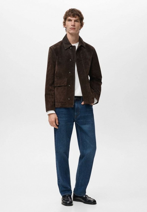 Mango Man Куртка кожаная - KIL - фото 2