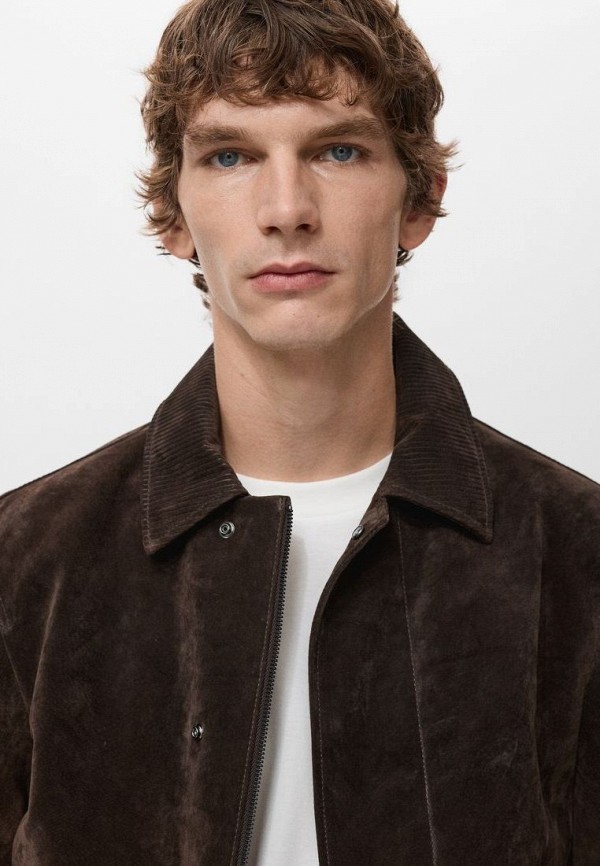 Mango Man Куртка кожаная - KIL - фото 5