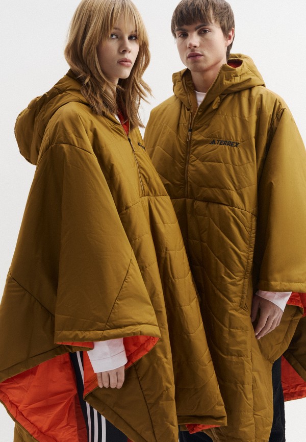 adidas ORIGINALS X J KOO PONCHO美品 Пончо adidas XPL INS PONCHO, цвет: коричневый, RTLAEW855101