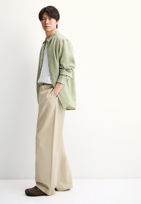 Uset Брюки - на резинке из смеси льна с хлопком - фото 4