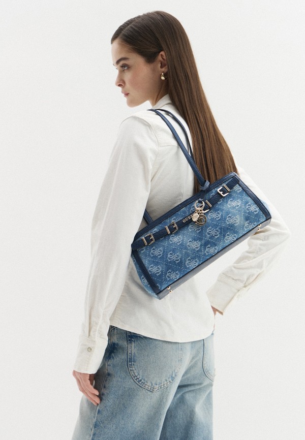 Guess Сумка джинсовая и брелок - DOVIE GFRIEND SHOULDER SATCHEL - фото 5