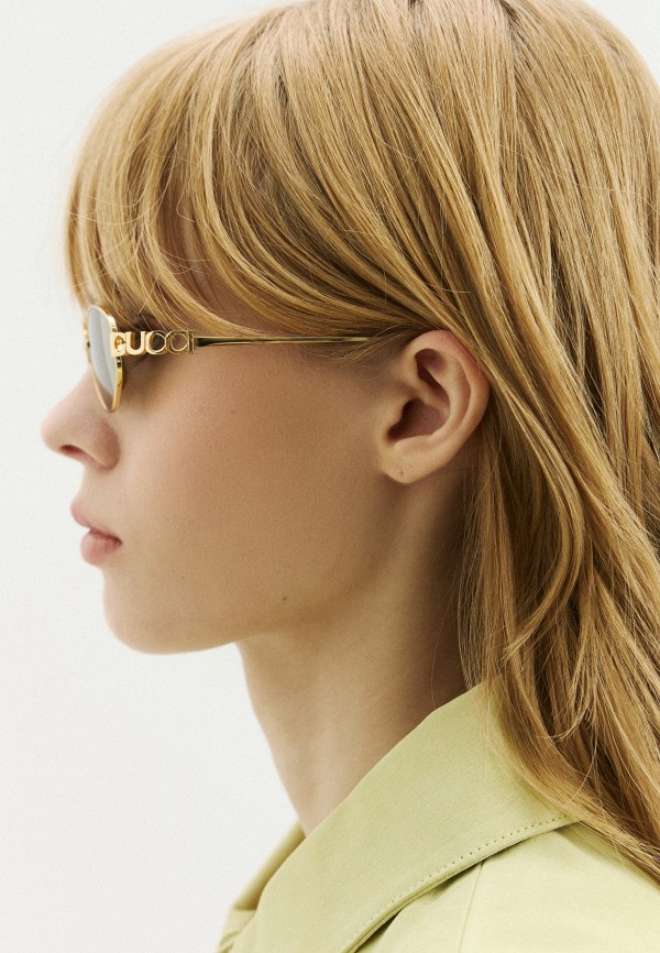 Очки солнцезащитные Gucci GG1935S 003, цвет: золотой, RTLAEZ513301