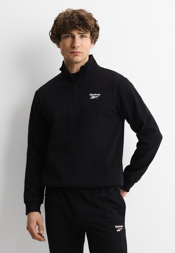 Свитшот Reebok LOGO PLACEMENT QUARTER ZIP, цвет: черный