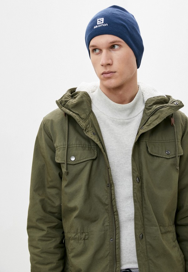 Шапка Salomon SALOMON BEANIE, цвет: синий, SA007CUJONC4 — купить в ...