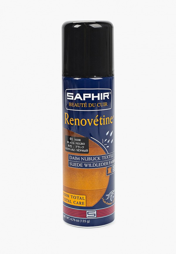 Saphir Краска для обуви - аэрозоль, Renovetine, Special Daim Nubuck Suede, черный, 200 мл - фото 1