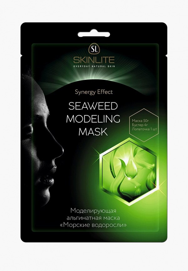 Skinlite Маска для лица - Моделирующая альгинатная маска МОРСКИЕ ВОДОРОСЛИ , 50 г + 4 г  +лопаточка - фото 1