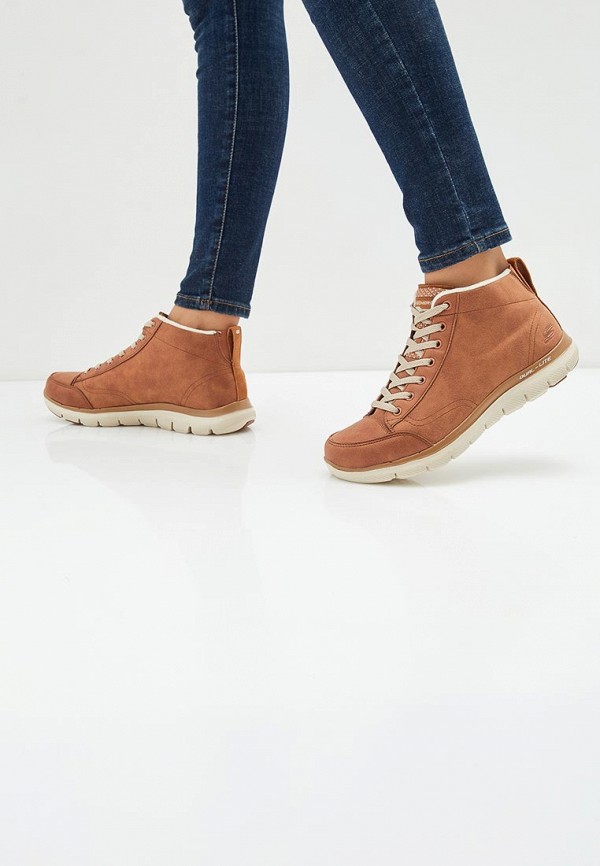 Ботинки Skechers FLEX APPEAL 2.0WARM WISHES, цвет: коричневый, SK261AWCQST7  — купить в интернет-магазине Lamoda