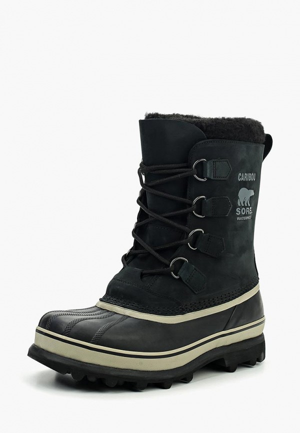 Sorel Ботинки - Caribou (Mens)-Black, Tusk - фото 1