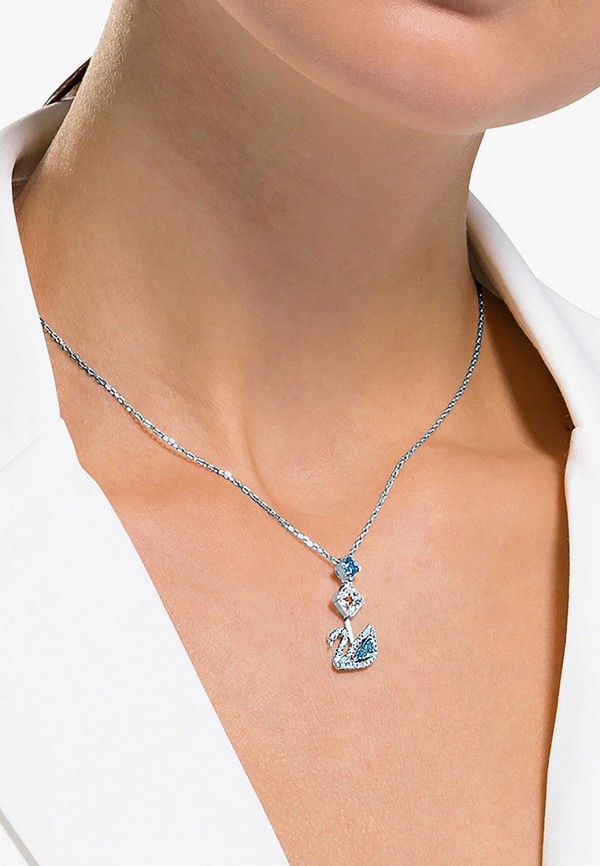 Swarovski® Колье - Dazzling Swan, покрытие родий - фото 2
