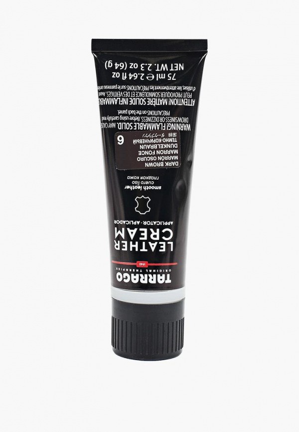 Tarrago Крем для обуви - в тюбике Leather cream, темно-коричневый , 75 мл - фото 1