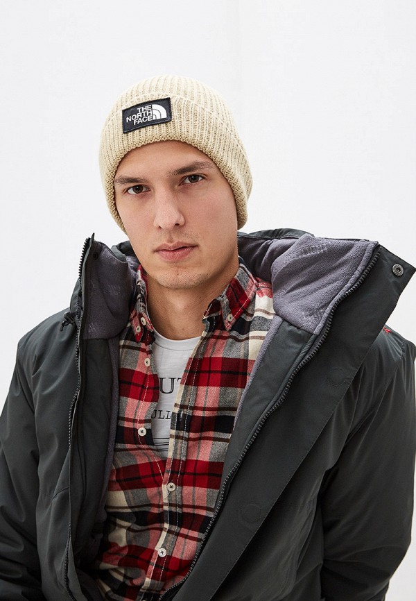 Шапка The North Face TNF LOGO BOX CUF BNE, цвет: бежевый, TH016CUFQLB7 ...