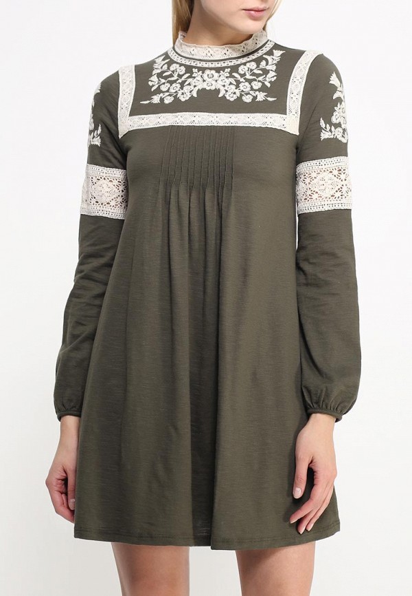 Платье Topshop, цвет: хаки, TO029EWIGO50 — купить в интернет-магазине ...