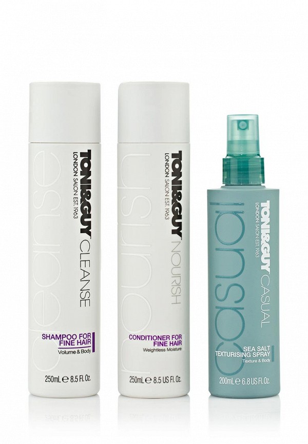 Toni&Guy Набор для ухода за волосами - Подарочный Сasual (Шампунь, Кондиционер, Спрей) - фото 1