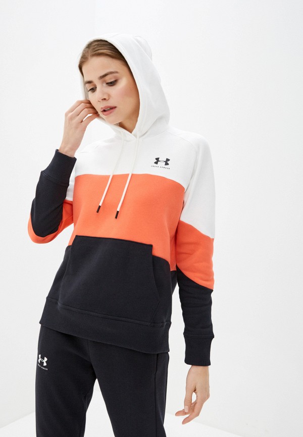 Under armour rival colourblock hoody sale