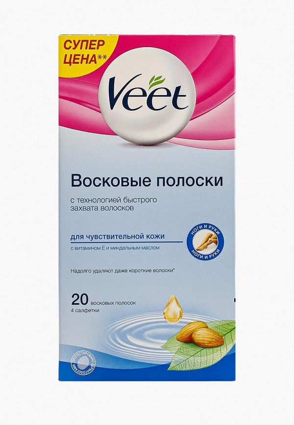 Veet Воск для депиляции - для чувствительной кожи, 20 полосок - фото 1