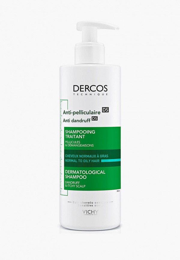 Vichy Шампунь DERCOS интенсивный уход против перхоти для нормальных и жирных волос, 390 мл