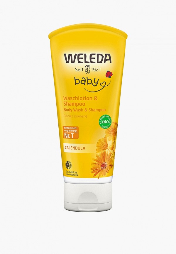 Weleda Гель для душа 2 в 1 - для тела и волос, с календулой - фото 1