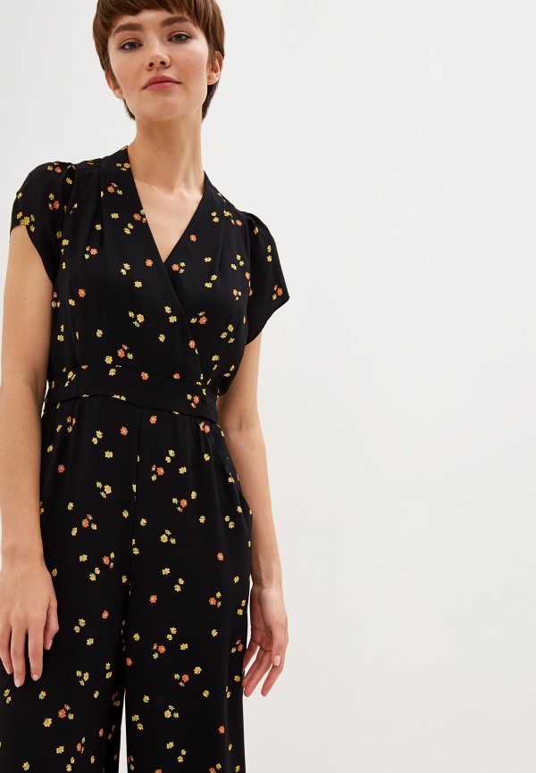 micro floral tie back jumpsuit