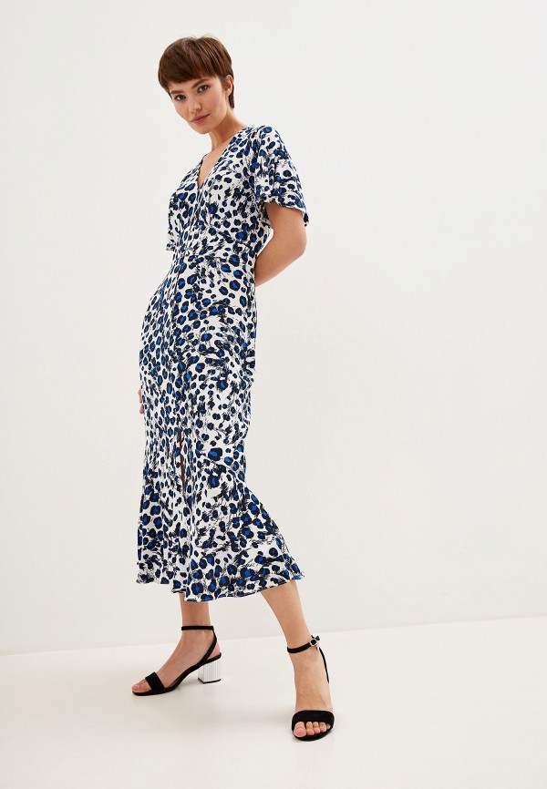 Whistles brushed leopard button dress 2025