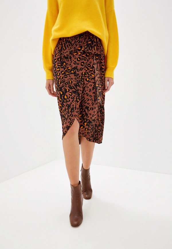 Brushed leopard wrap skirt hotsell