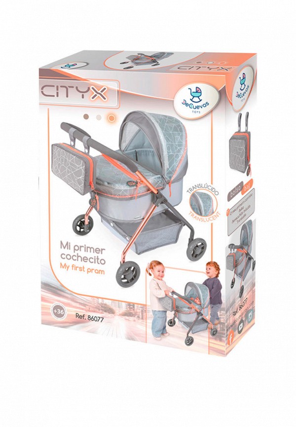 Коляска DeCuevas Toys люлька с сумкой, высота ручки 56 см, серия «Сити ...