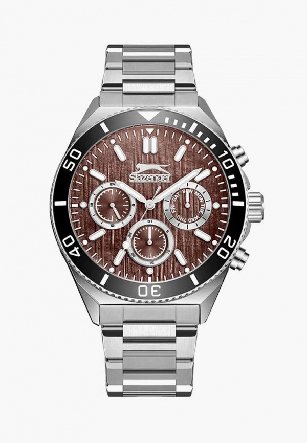 Часы Slazenger SL.09.2370.2.06, цвет: серебряный, MP002XM00YYE