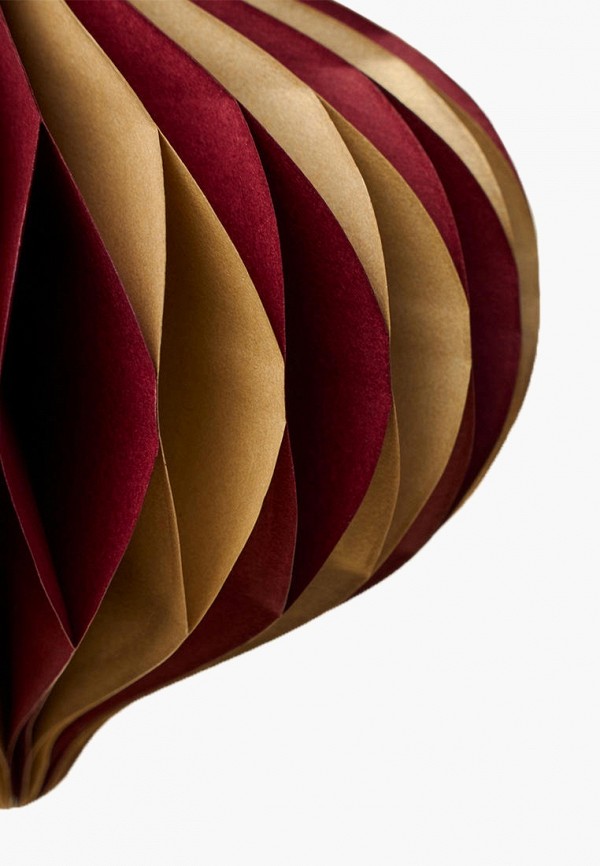 Divnaya Iva Набор елочных украшений - на магните, 4 шт., цвет бордовыйxзолотой, 10 см - фото 3