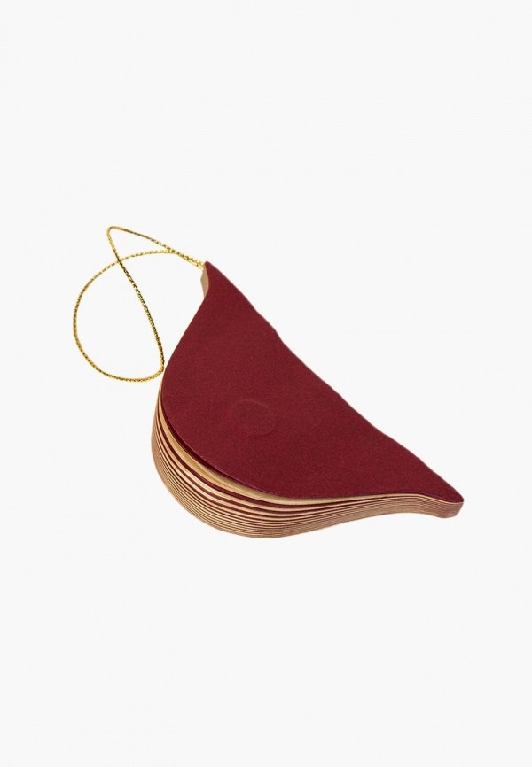 Divnaya Iva Набор елочных украшений - на магните, 4 шт., цвет бордовыйxзолотой, 10 см - фото 4