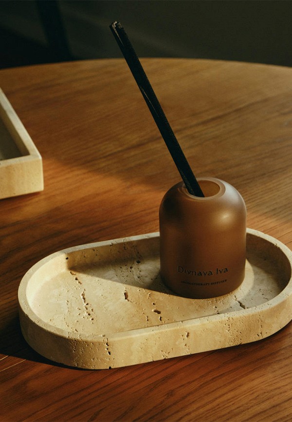 Divnaya Iva Подставка для украшений - травертин, овальный, 24*14*3 см - фото 4