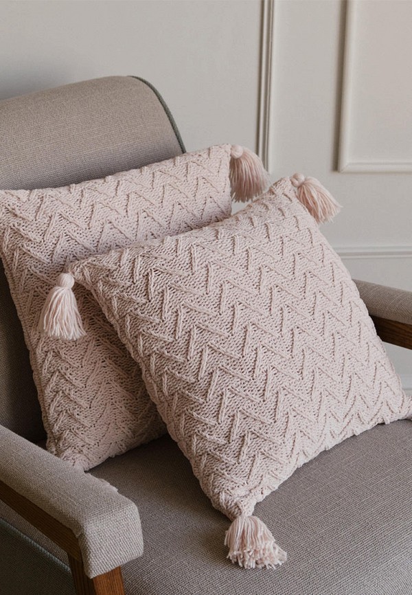 Divnaya Iva Наволочка декоративная - пудровая, 45х45 см - фото 2