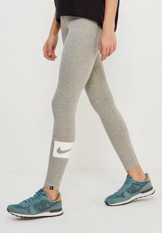 Леггинсы, Nike, цвет: серый. Артикул: NI464EWAAFH2. Одежда / Брюки