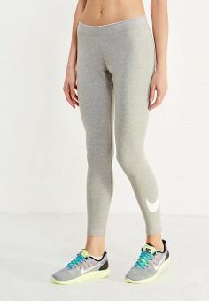 Леггинсы, Nike, цвет: серый. Артикул: NI464EWHBN84. Одежда / Брюки