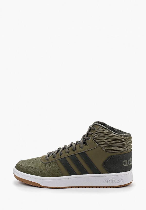 

Кеды adidas, Хаки, HOOPS 2.0 MID