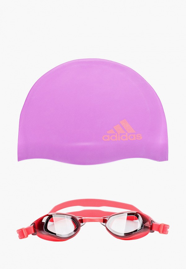 

Шапочка и очки для плавания adidas, Разноцветный, KIDS SWIM SET