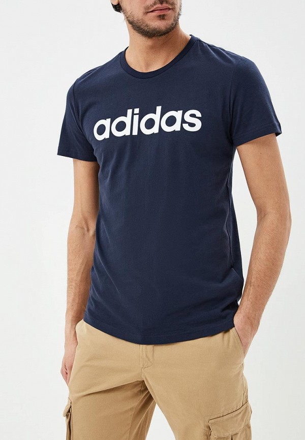 

Футболка adidas; adidas AD002EMEGRM9, Синий