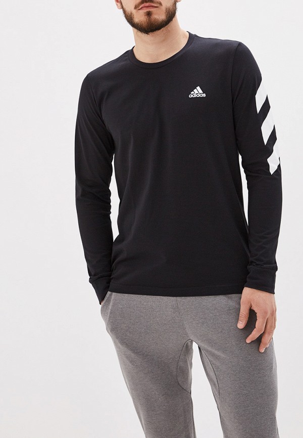 

Лонгслив adidas, 3 STRIPE LS, Черный
