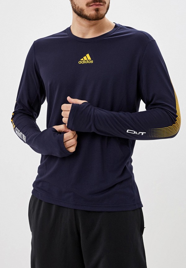 

Лонгслив спортивный adidas, Синий, adidas AD002EMFJYZ8