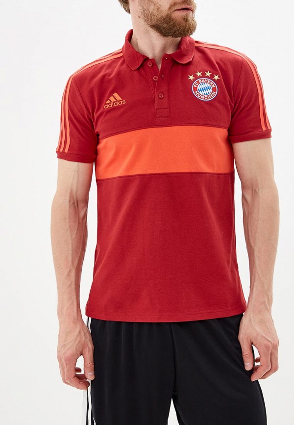 

Поло adidas, Красный, adidas AD002EMFJZD7
