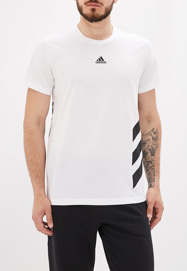 

Футболка adidas, 3 STRIPE SS, Белый