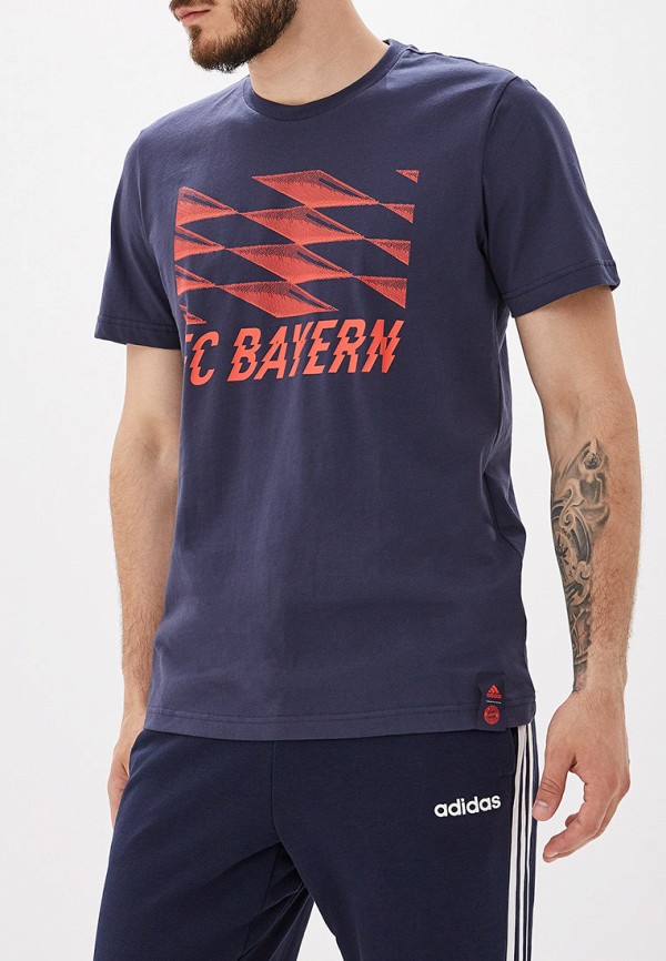 

Футболка adidas, FCB STR GR TEE, Синий